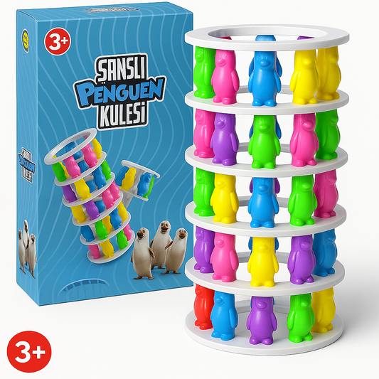 Şanslı Penguen Kulesi Eğitici Zeka Ve Aktivite Oyunu